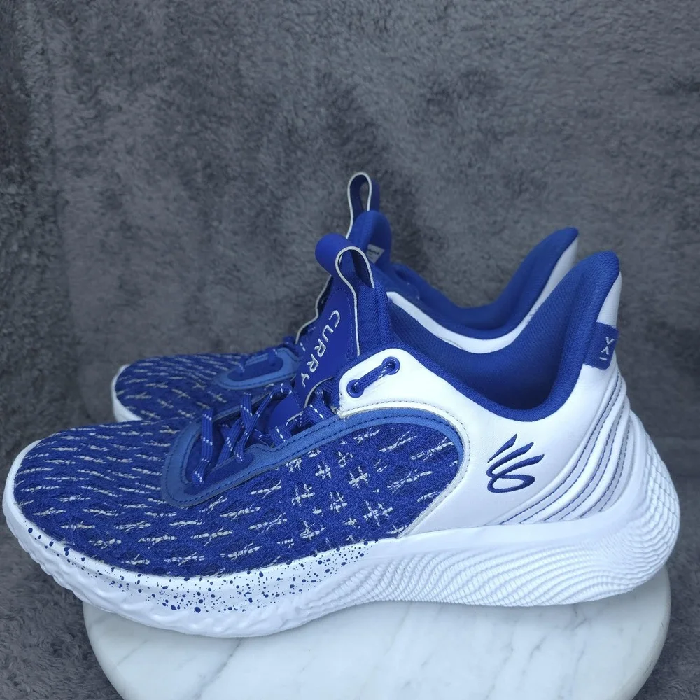 Under Armour Curry Flow Shoes Mens 11 Blue Basketball Sneakers Low Top